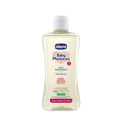 [00010242000000] CHICCO BEBE MASSAGE OIL 200ML MOMENT 0M+